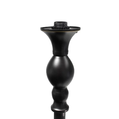 1-Light Classic Torchiere Floor Lamp With Marbleized Glass Shade Restoration Bronze - Lalia Home 5 1-Light Classic Torchiere Floor Lamp With Marbleized Glass Shade Restoration Bronze - Lalia Home - Image 5