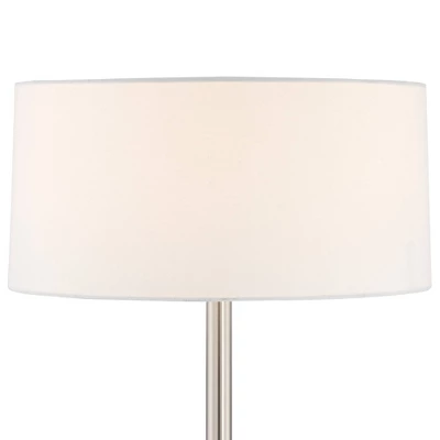 360 Lighting Andre 26 3/4" Tall Mid Century Modern Table Lamps Set Of 2 USB Port AC Power Outlet Silver Finish Metal White Shade Living Room Charging 6 360 Lighting Andre 26 3/4" Tall Mid Century Modern Table Lamps Set Of 2 USB Port AC Power Outlet Silver Finish Metal White Shade Living Room Charging - Image 6
