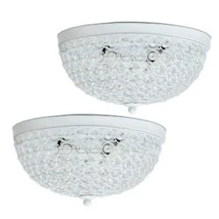 2pk 2-Light Crystal Glam Ceiling Flush Mount Pendants White - Lalia Home -Adesso Shop GUEST 019c8a56 7e80 4eb7 a97c c3ff61e21db5