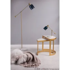 73" Marcel Floor Lamp Blue/Gold/White - LumiSource -Adesso Shop GUEST 01e71589 0764 40e2 a638 75be4766c761