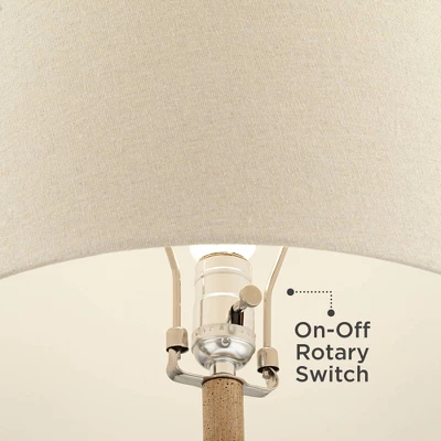 360 Lighting Sandstone Gourd 27" Tall Farmhouse Rustic Modern Coastal Table Lamp Brown Single Beige Shade Living Room Bedroom Bedside Nightstand House 4 360 Lighting Sandstone Gourd 27" Tall Farmhouse Rustic Modern Coastal Table Lamp Brown Single Beige Shade Living Room Bedroom Bedside Nightstand House - Image 4