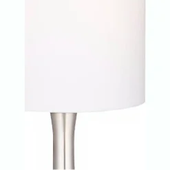 360 Lighting Modern Table Lamp With USB And AC Power Outlet Workstation Charging Base 24.5" High Brushed Nickel Droplet Living Room Desk Bedroom -Adesso Shop GUEST 04b40227 af1f 46f2 8b81 86237c997dae