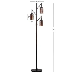 71" Clark Tiffany Multi Light Floor Lamp (Includes LED Light Bulb) Bronze - JONATHAN Y -Adesso Shop GUEST 0782a4e7 9610 4d98 ab60 f595be71cde2