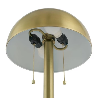 60" Novogratz X Globe Haydel 2-Light Matte Brass Floor Lamp - Globe Electric 6 60" Novogratz X Globe Haydel 2-Light Matte Brass Floor Lamp - Globe Electric - Image 6