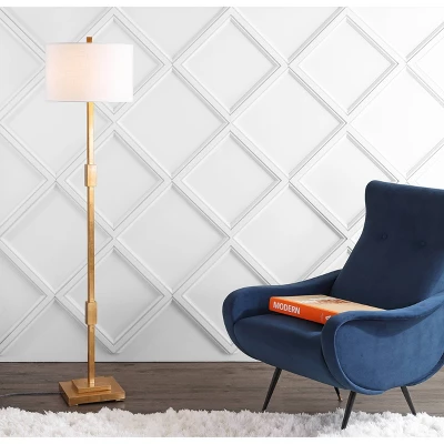 61.5" Resin/Metal Windsor Floor Lamp (Includes LED Light Bulb) Gold - JONATHAN Y 1 61.5" Resin/Metal Windsor Floor Lamp (Includes LED Light Bulb) Gold - JONATHAN Y