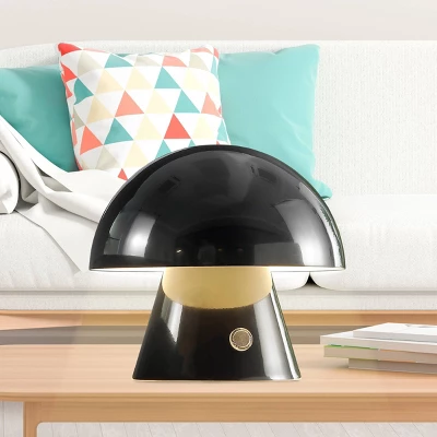 7" Porcini Contemporary Bohemian Rechargeable/Cordless Iron Integrated LED Mushroom Table Lamp - JONATHAN YFeb 4 7" Porcini Contemporary Bohemian Rechargeable/Cordless Iron Integrated LED Mushroom Table Lamp - JONATHAN YFeb - Image 4