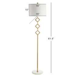 61.5" Metal Diamante Modern Gilt Floor Lamp (Includes LED Light Bulb) Gold - JONATHAN Y -Adesso Shop GUEST 09a7b053 2093 4b72 92d9 6130ed7fc811