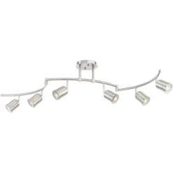 Pro Track Rhodes 6-Head LED Ceiling Track Light Fixture Kit Spot Light GU10 Silver Brushed Nickel Finish Metal Modern Kitchen Bathroom Dining 63" Wide 9 Pro Track Rhodes 6-Head LED Ceiling Track Light Fixture Kit Spot Light GU10 Silver Brushed Nickel Finish Metal Modern Kitchen Bathroom Dining 63" Wide -Adesso Shop GUEST 0b064ce6 ed63 4465 a21c 7b15326d4fc2