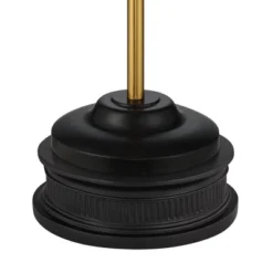 Possini Euro Design Roxie Modern Floor Lamp With Riser 65 1/2" Tall Brass Black Metal Sheer Linen Double Drum Shade For Living Room Bedroom Office -Adesso Shop GUEST 0b185cbb 7e34 493c 9478 2e60a5f99aa0