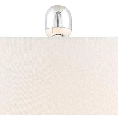 360 Lighting Sergio Modern Accent Table Lamps 23 1/2" High Set Of 2 Acrylic Chrome USB Charging Port White Drum For Bedroom Living Room Bedside Desk 2 360 Lighting Sergio Modern Accent Table Lamps 23 1/2" High Set Of 2 Acrylic Chrome USB Charging Port White Drum For Bedroom Living Room Bedside Desk - Image 2