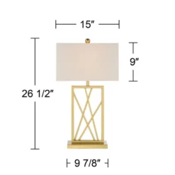 360 Lighting Claudia 26 1/2" Tall Square Modern Glam Luxe Table Lamp Gold Finish Metal Single White Shade Living Room Bedroom Bedside Nightstand House 13 360 Lighting Claudia 26 1/2" Tall Square Modern Glam Luxe Table Lamp Gold Finish Metal Single White Shade Living Room Bedroom Bedside Nightstand House -Adesso Shop GUEST 0be9cc87 dea3 4a93 80eb a7196cc0db58