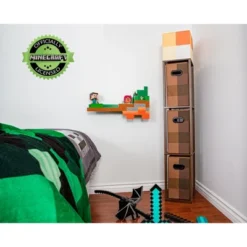 Ukonic Minecraft Brownstone Torch Standing Floor Lamp And Storage Unit | 5 Feet Tall -Adesso Shop GUEST 0c7bde13 0c1b 401d a137 cb3d1e1fe447