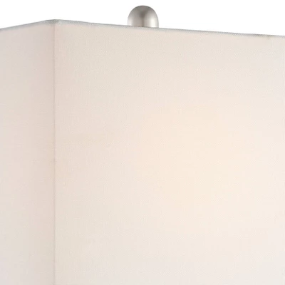 360 Lighting Connie Modern Table Lamps 25" High Set Of 2 White Faux Marble With USB Charging Ports Rectangular Shade For Living Room Office Desk House 6 360 Lighting Connie Modern Table Lamps 25" High Set Of 2 White Faux Marble With USB Charging Ports Rectangular Shade For Living Room Office Desk House - Image 6