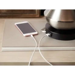 360 Lighting Simon Modern Table Lamps 25 1/2" High Set Of 2 Brushed Nickel With USB Charging Port White Fabric Drum Shade For Bedroom Living Room Desk -Adesso Shop GUEST 0e8058ba 988e 4f58 8953 8c285bebfdfa