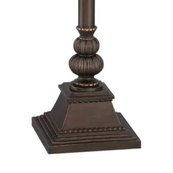 Kathy Ireland Vintage Torchiere Floor Lamp 72" Tall Bronze Tortoise Shell Font Frosted Glass Shade For Living Room Reading House -Adesso Shop GUEST 10d870bd a66e 4d19 8a91 684635e09672