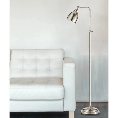 46" X 62" Adjustable Height With Metal Floor Lamp Brushed Steel - Cal Lighting 2 46" X 62" Adjustable Height With Metal Floor Lamp Brushed Steel - Cal Lighting - Image 2