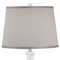 Vienna Full Spectrum Traditional Table Lamp With USB Charging Port 25" High Crystal Gray Shade Living Room Desk Bedroom House Bedside -Adesso Shop GUEST 120d58e4 1ed8 41d2 8aff ee127a7c6f20