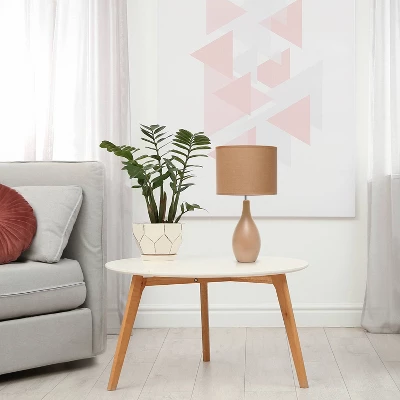 18.11" Traditional Standard Ceramic Dewdrop Table Desk Lamp With Matching Fabric Shade Light Blue - Creekwood Home 2 18.11" Traditional Standard Ceramic Dewdrop Table Desk Lamp With Matching Fabric Shade Light Blue - Creekwood Home - Image 2