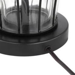 360 Lighting Hudson Rustic Accent Table Lamps 23" High Set Of 2 Bronze Clear Glass USB Charging Port Drum Shade For Bedroom Living Room Bedside Desk -Adesso Shop GUEST 14169110 ccfb 45bf 8bbc 7f8feba20fc4