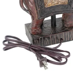 Elephant Table Lamp With Fabric Shade Brown - Lalia Home -Adesso Shop GUEST 145cb95b f327 4bac 883a 00849b60cd28