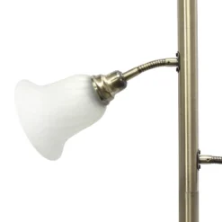 3 Light Floor Lamp With Scalloped Glass Shade Antique Brass - Elegant Designs -Adesso Shop GUEST 148d8ad1 c9f7 458b 905f b06120d2575c