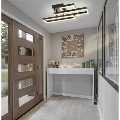 28.25" Metal Turing Geometric Flush Mount (Includes Energy Efficient Light Bulb) Black - JONATHAN Y 4 28.25" Metal Turing Geometric Flush Mount (Includes Energy Efficient Light Bulb) Black - JONATHAN Y - Image 4