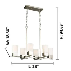 Ciara Springs 6 Light Chandelier Silver/White - EGLO -Adesso Shop GUEST 174f8a0d 93af 4ac2 b9ef 493d62f6112c