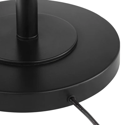 360 Lighting Marcel Rustic Farmhouse Floor Lamp 64" Tall Black Metal With LED Nightlight Natural Linen Drum Shade For Living Room Bedroom Office House 4 360 Lighting Marcel Rustic Farmhouse Floor Lamp 64" Tall Black Metal With LED Nightlight Natural Linen Drum Shade For Living Room Bedroom Office House - Image 4