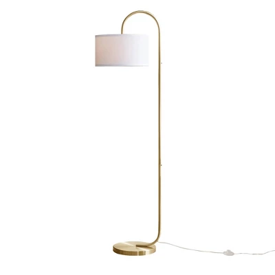 Attwell Arched Metal Floor Lamp Gold - Hampton Hill 5 Attwell Arched Metal Floor Lamp Gold - Hampton Hill - Image 5