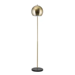 FC Design Modern Standing Adjustable Floor Lamp With Metal Dome Shade And Black Marble Base In Brass Gold Finish - Brass Gold -Adesso Shop GUEST 17aca8dc 7a4a 4872 bf09 4c50ce7e8efa