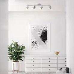 Pratt 4-Light Brushed Nickel Finish Track Lighting - Globe Electric -Adesso Shop GUEST 17b8e2aa 3719 4d08 86e1 9bf037fbd642