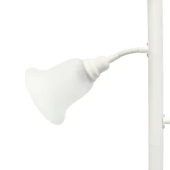 Torchiere Floor Lamp With 2 Reading Lights And Scalloped Glass Shades White - Lalia Home -Adesso Shop GUEST 1801e8e7 d0c7 4feb 890c 72d94793a5bf