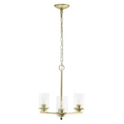 3-Light 15" Classic Contemporary Clear Glass/Metal Hanging Pendant Chandelier - Lalia Home 26 3-Light 15" Classic Contemporary Clear Glass/Metal Hanging Pendant Chandelier - Lalia Home -Adesso Shop GUEST 186872ac d9ee 4d87 b686 5f7591ce231c