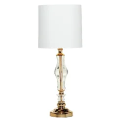 26" X 10" Glam Glass Table Lamp Gold - Olivia & May