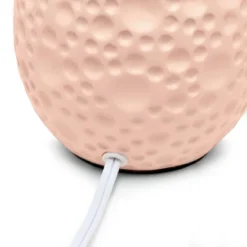 14.17" Traditional Ceramic Texture Thumbprint Tear Drop Table Desk Lamp With Tapered White Shade Pink - Creekwood Home -Adesso Shop GUEST 18ef38e4 650f 4d38 afba 04f288dec3eb