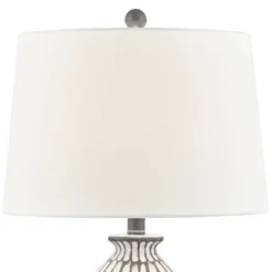 360 Lighting Carlton Modern Table Lamps 28 1/4" Tall Set Of 2 Gray Wash Off White Fabric Drum Shade For Bedroom Living Room Bedside Nightstand Office 10 360 Lighting Carlton Modern Table Lamps 28 1/4" Tall Set Of 2 Gray Wash Off White Fabric Drum Shade For Bedroom Living Room Bedside Nightstand Office -Adesso Shop GUEST 198a38a8 57f3 4fe1 bc19 6cfd181410b0