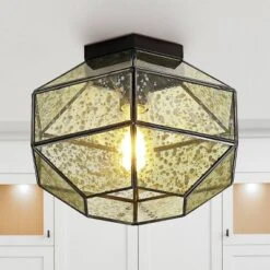 12.5" 1-Light Evelyn Vintage Farmhouse Iron/Glass LED Flush Mount Oil Rubbed Bronze - JONATHAN Y 11 12.5" 1-Light Evelyn Vintage Farmhouse Iron/Glass LED Flush Mount Oil Rubbed Bronze - JONATHAN Y -Adesso Shop GUEST 19e621a4 68be 4ba5 9a96 6d4ce2349bd8