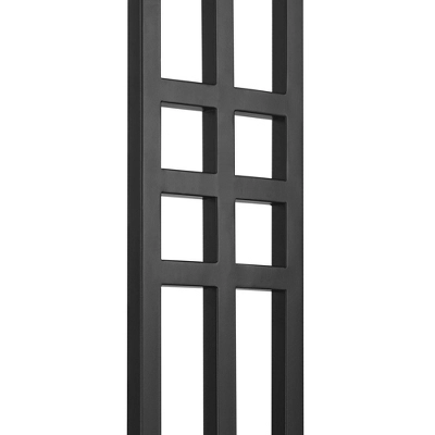 Franklin Iron Works Industrial Floor Lamp 64" Tall Matte Black 3-Light Rectangular Linen White Glass Shades For Living Room House 4 Franklin Iron Works Industrial Floor Lamp 64" Tall Matte Black 3-Light Rectangular Linen White Glass Shades For Living Room House - Image 4