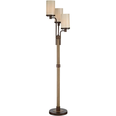 Franklin Iron Works Astoria Rustic Farmhouse Floor Lamp 71" Tall Bronze Faux Wood 3 Light Tree Tea Alabaster Glass For Living Room Bedroom Office Home 6 Franklin Iron Works Astoria Rustic Farmhouse Floor Lamp 71" Tall Bronze Faux Wood 3 Light Tree Tea Alabaster Glass For Living Room Bedroom Office Home - Image 6