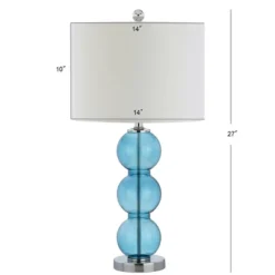 (Set Of 2) 27" Bella Glass Triple Sphere Table Lamp Sky Blue (Includes LED Light Bulb) - JONATHAN Y -Adesso Shop GUEST 1a6a9d7f 0119 463d bc11 c9e05c20074b