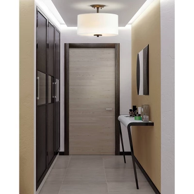 15" Metal Marc Semi Flush Mount (Includes Energy Efficient Light Bulb) Black - JONATHAN Y 5 15" Metal Marc Semi Flush Mount (Includes Energy Efficient Light Bulb) Black - JONATHAN Y - Image 5