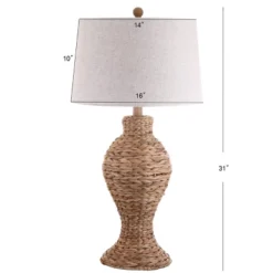 31" Elicia Seagrass Weave Table Lamp (Includes LED Light Bulb) Brown - JONATHAN Y -Adesso Shop GUEST 1b38599a 45e5 4baa 812c dacda2f6dc5e