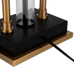 Possini Euro Design Griffin Modern Gooseneck Desk Lamp 31" Tall Gold With USB Charging Port Black Metal Rectangular Shade For Bedroom Living Room Kids -Adesso Shop GUEST 1d446e86 5cf2 4b5d 8e66 c8ee5f6f53ec