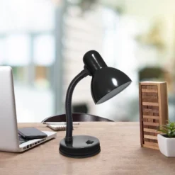 14.25" Traditional Fundamental Metal Desk Task Lamp And Bowl Shaped Shade With Flexi Gooseneck Black - Creekwood Home 14 14.25" Traditional Fundamental Metal Desk Task Lamp And Bowl Shaped Shade With Flexi Gooseneck Black - Creekwood Home -Adesso Shop GUEST 1db90205 08fc 4992 9ca3 cbc86bf64375