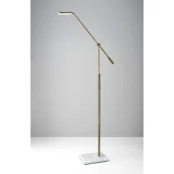 LED Vera Floor Lamp Antique Brass (Includes LED Light Bulb) - Adesso -Adesso Shop GUEST 1dd01ce2 9cef 4f23 8111 f3cd672e7517
