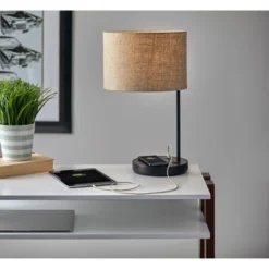 19.5" Oliver Charge Table Lamp Black - Adesso -Adesso Shop GUEST 1e104148 ffb6 49a0 bdb7 01dd2be9746f