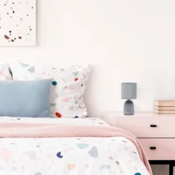 10.04" Traditional Ceramic Thimble Base Bedside Table Desk Lamp With Matching Fabric Shade Gray - Simple Designs -Adesso Shop GUEST 1f0bb79d 771e 448b b76e 3f29cb924012