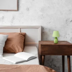 9.45" Petite Ceramic Oblong Bedside Table Desk Lamp With Matching Tapered Drum Shade Green - Creekwood Home -Adesso Shop GUEST 1f7ddcd4 804b 4e99 9867 3e51ff5591a3