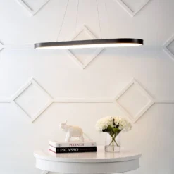 38.75" Nolan Modern Bohemian Iron Linear Integrated LED Pendant Black - JONATHAN Y -Adesso Shop GUEST 1f9c341d 07f9 4e16 908d db1a205c044e