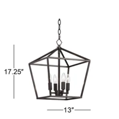 Franklin Iron Works Queluz Bronze Pendant Chandelier 13" Wide Industrial Rustic Geometric Cage 4-Light Fixture For Dining Room House Kitchen Island 15 Franklin Iron Works Queluz Bronze Pendant Chandelier 13" Wide Industrial Rustic Geometric Cage 4-Light Fixture For Dining Room House Kitchen Island -Adesso Shop GUEST 215b6a35 665e 4255 b850 d5725abb7b8a